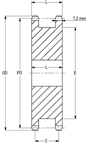 Звездочка PHS 08B-1DSA13